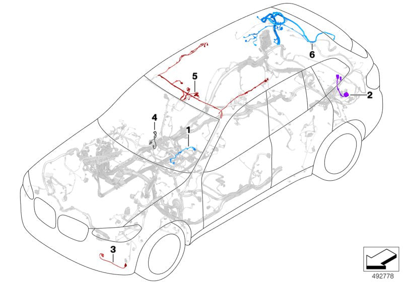 Genuine BMW 61128720666 Roof Cable Harness (Inc. X3) | Duco Car Parts UK UK Car Parts