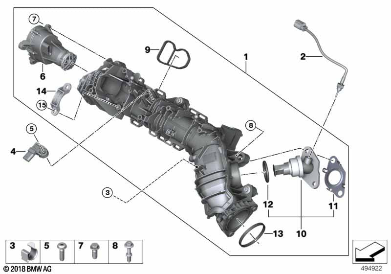 Genuine BMW 11618596906 Intake sys.EGR w.air flap control RDE | Duco Car Parts UK Car Parts