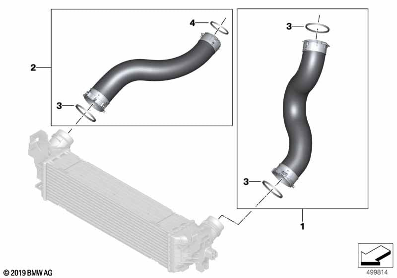 Genuine BMW 11618572858 Air Line Charge Air Cooler/Turbocharger | Duco Car Parts UK Car Parts