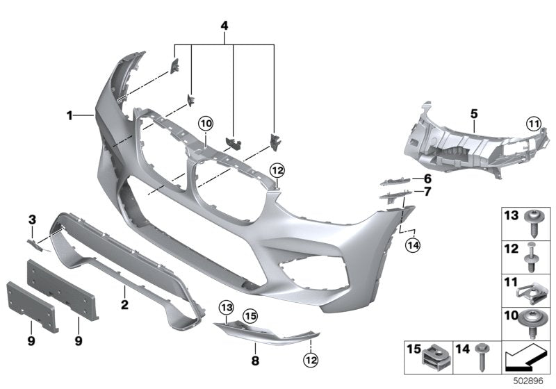 Genuine BMW 51118082473 Trim Cover, Bumper, Primed, Front M ECE ICAM | Duco Car Parts UK Car Parts