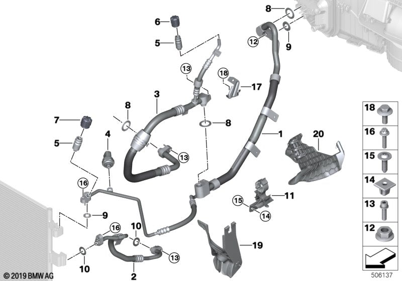 Genuine BMW 64536813588 G07 Refrigerant Line, Dual Line R1234YF (Inc. X7 50iX) | Duco Car Parts UK UK Car Parts
