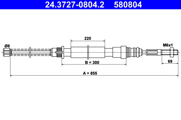 BOSCH 1987477577 Parking Brake Cable Pull