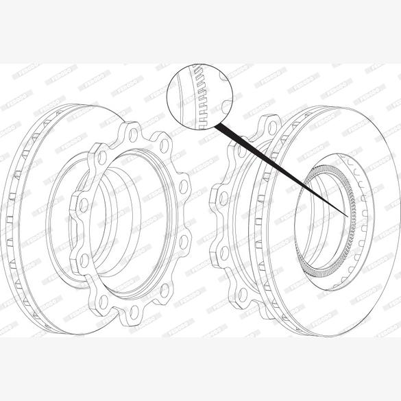 FERODO FCR199A Brake Disc