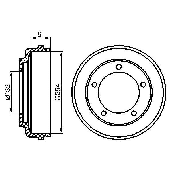 BOSCH 0986477048 Brake Drum