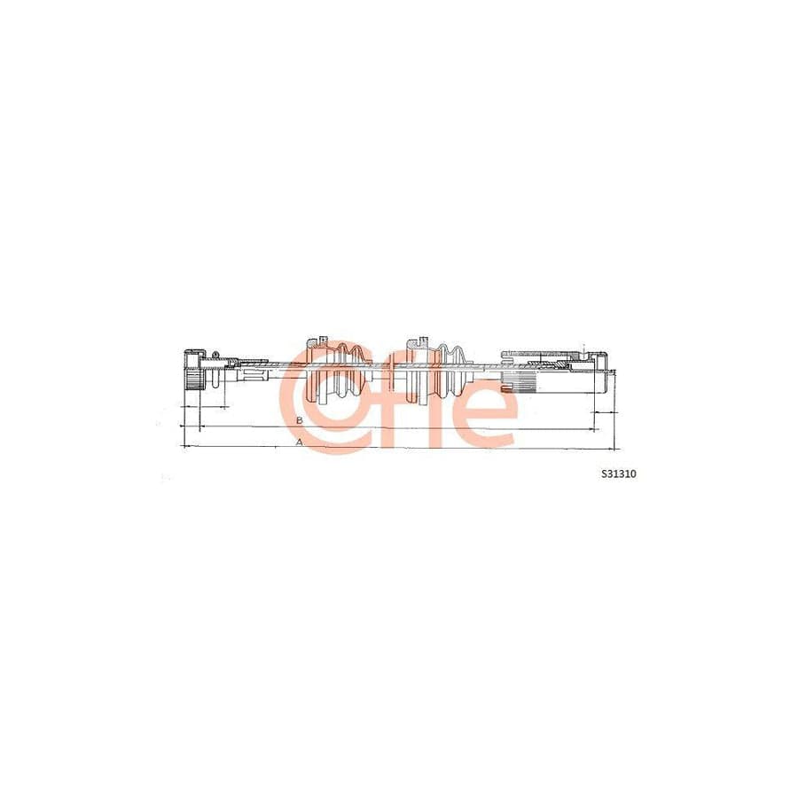 Cofle 92.S31310 Speedometer Cable For Audi 80 B1 Saloon (80, 82)