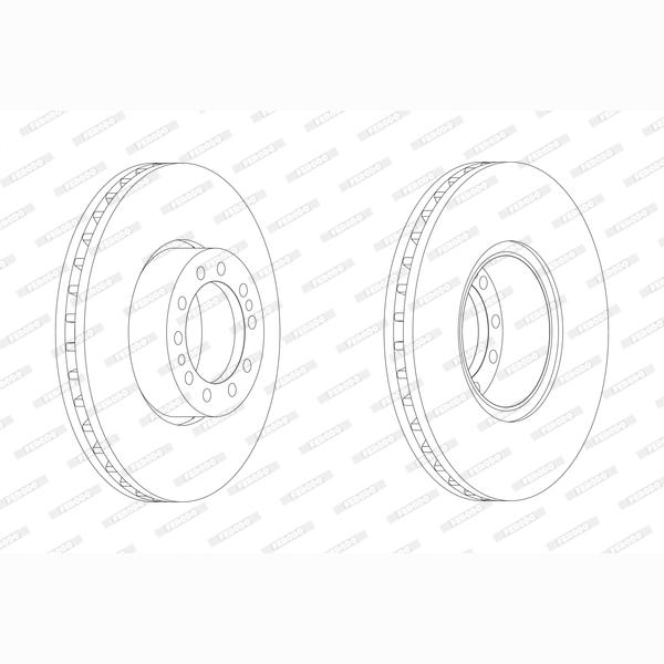 FERODO FCR244A Brake Disc
