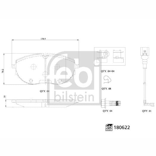 FEBI BILSTEIN FE180622 Disc Brake Brake Pad Set