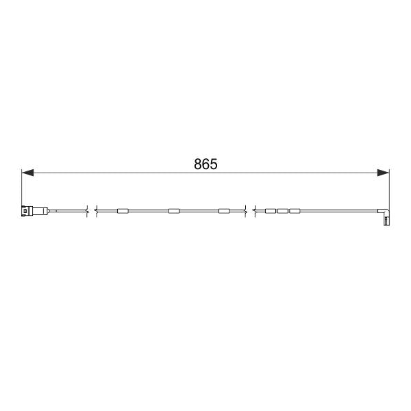 BOSCH 1987474586 Brake Pad Wear Warning Contact