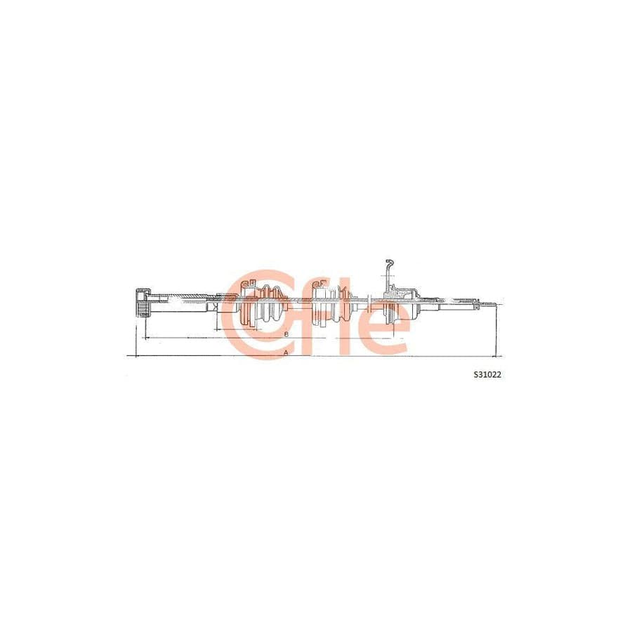 Cofle 92.S31022 Speedometer Cable For VW Golf