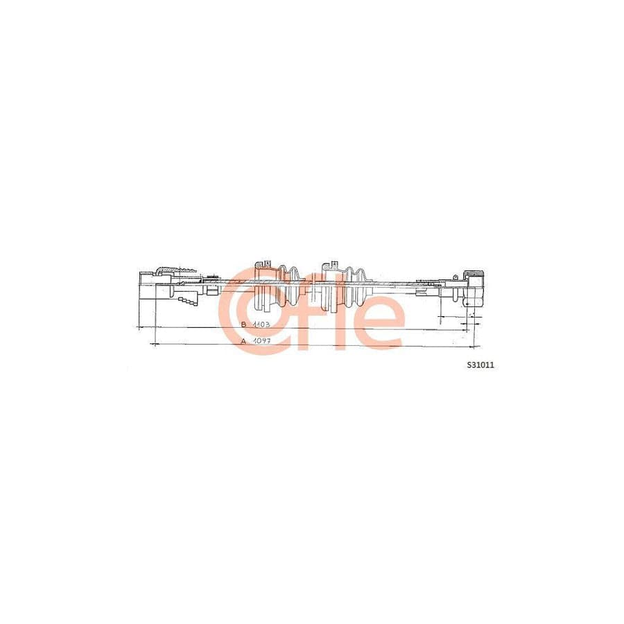 Cofle 92.S31011 Speedometer Cable For VW Polo