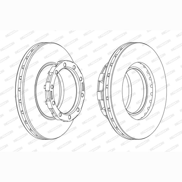 FERODO FCR168A Brake Disc