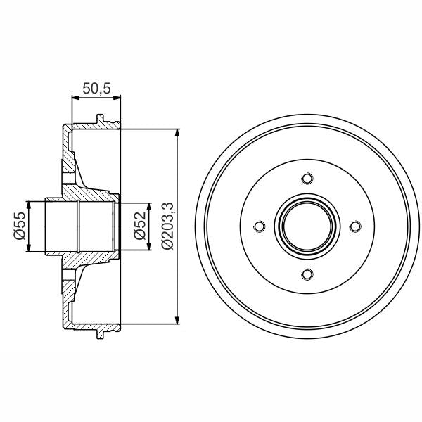 BOSCH 0986477173 Brake Drum