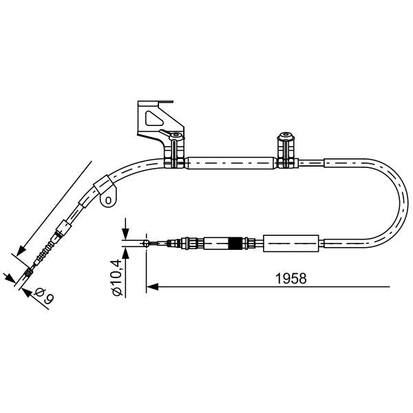 FEBI BILSTEIN FE01657 Parking Brake Cable Pull