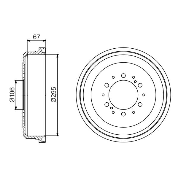 BOSCH 0986477167 Brake Drum