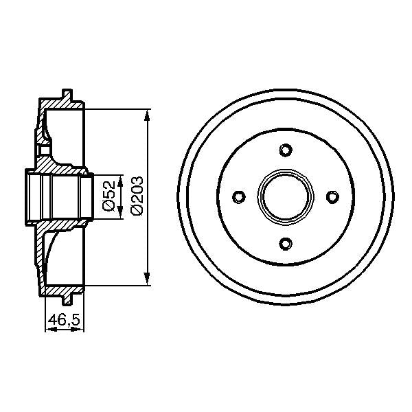 BOSCH 0986477127 Brake Drum