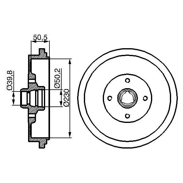 BOSCH 0986477042 Brake Drum