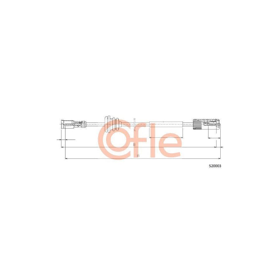 Cofle S20003 Speedometer Cable