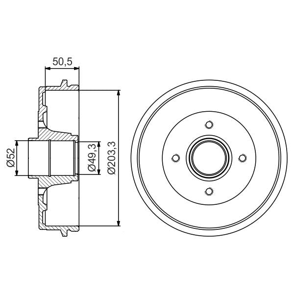 BOSCH 0986477214 Brake Drum