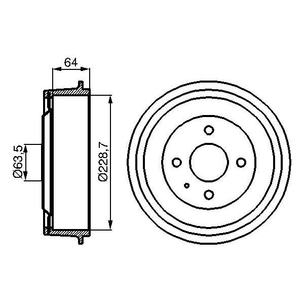 BOSCH 0986477012 Brake Drum