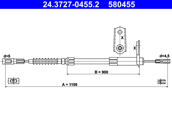 BOSCH 1987477417 Parking Brake Cable Pull