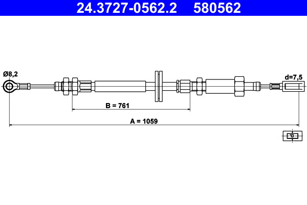 BOSCH 1987482109 Parking Brake Cable Pull