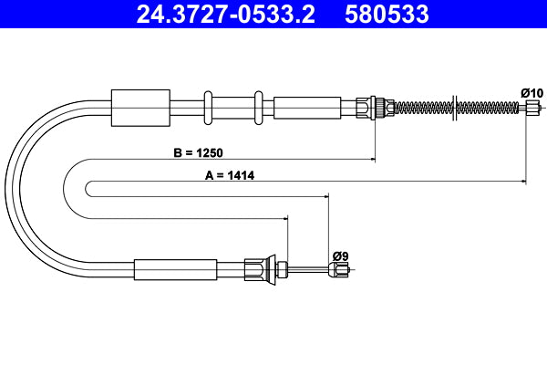 BOSCH 1987477383 Parking Brake Cable Pull
