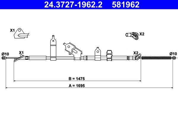 BOSCH 1987482168 Parking Brake Cable Pull