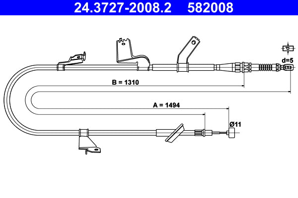 BOSCH 1987477969 Parking Brake Cable Pull
