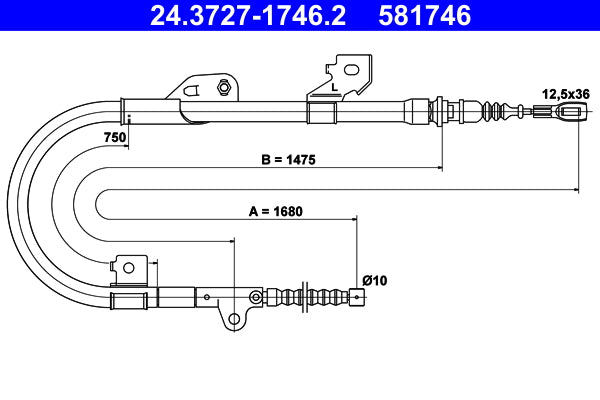 BOSCH 1987482082 Parking Brake Cable Pull