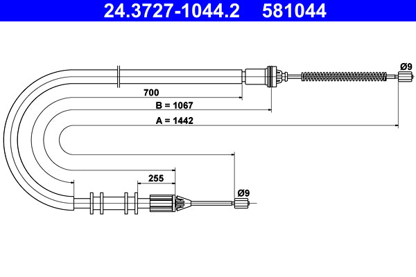 BOSCH 1987477438 Parking Brake Cable Pull