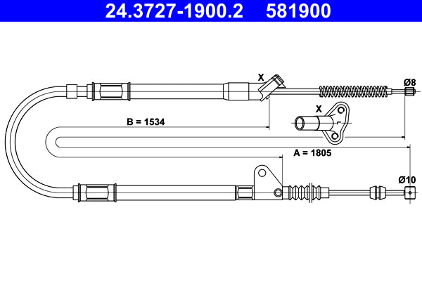 BOSCH 1987477843 Parking Brake Cable Pull