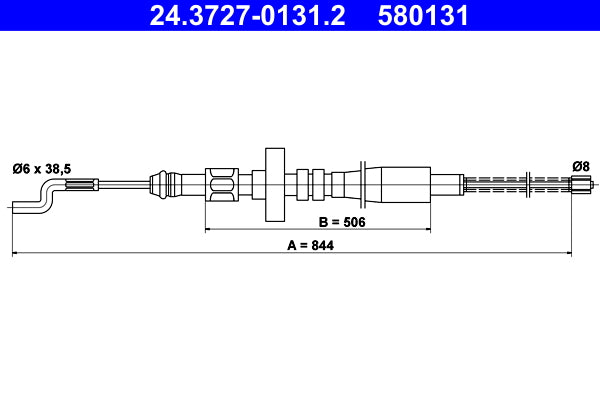 BOSCH 1987482310 Parking Brake Cable Pull