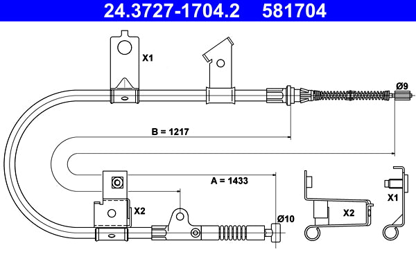 BOSCH 1987482385 Parking Brake Cable Pull