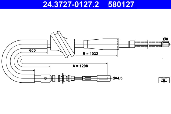 BOSCH 1987482383 Parking Brake Cable Pull