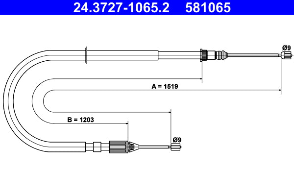 BOSCH 1987482106 Parking Brake Cable Pull