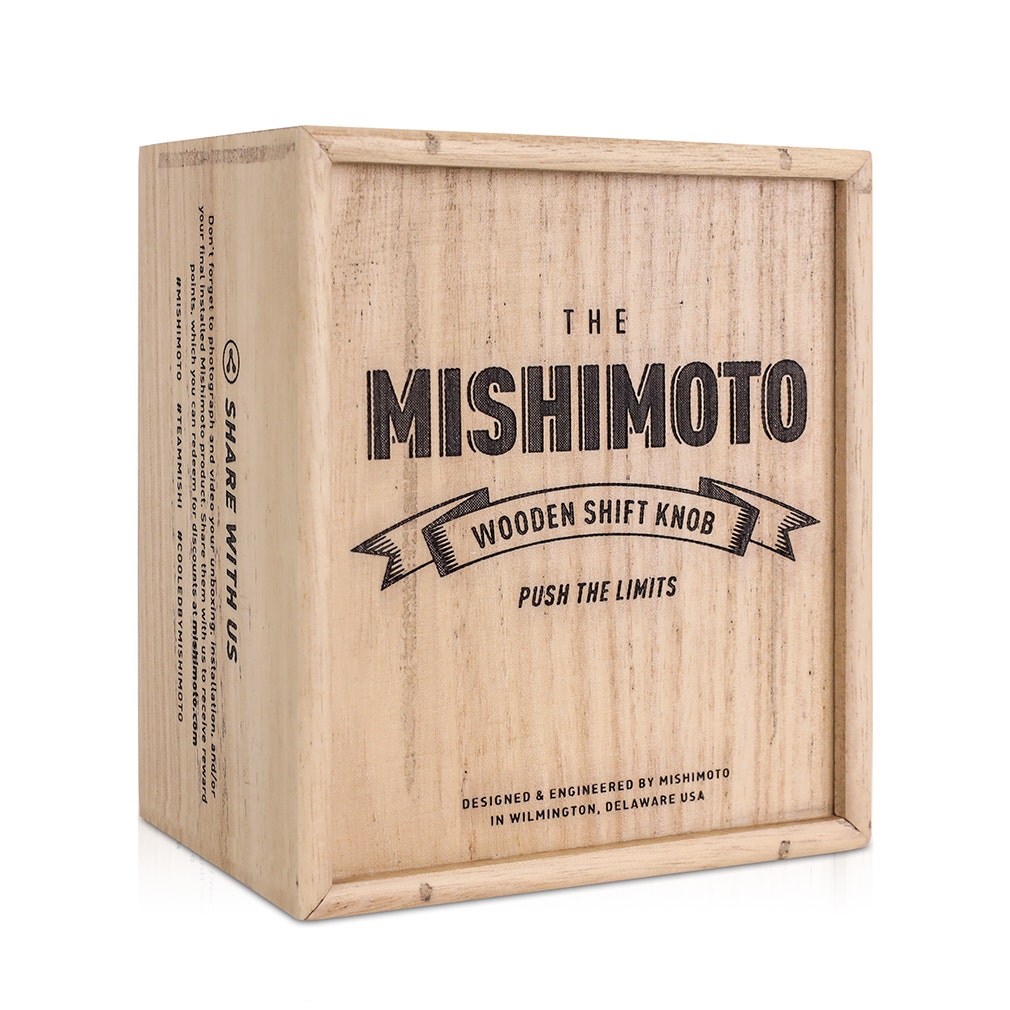 Mishimoto MMSK-WD-R Round Steel Core Wood Shift Knob