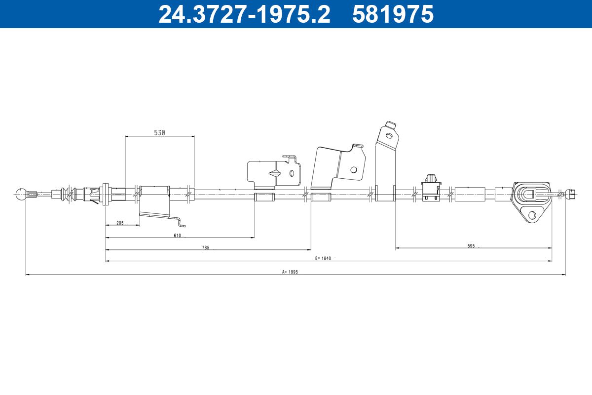 BOSCH 1987482539 Parking Brake Cable Pull