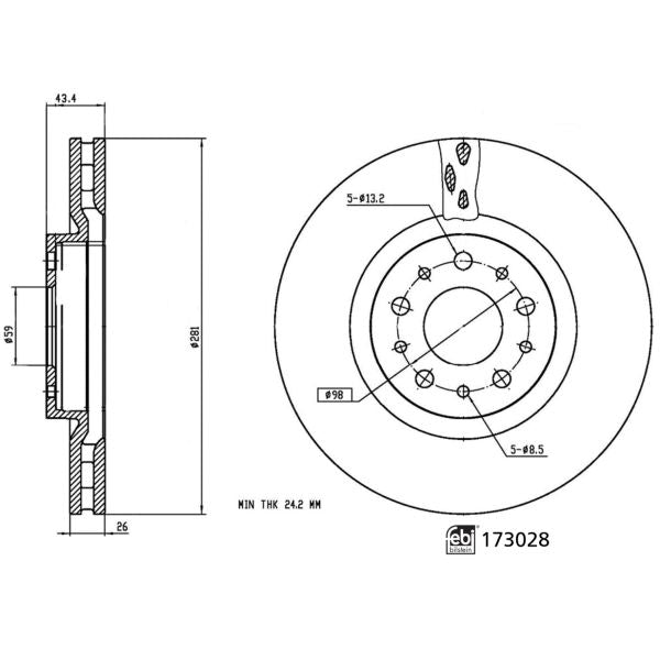 FEBI BILSTEIN FE173028 Brake Disc