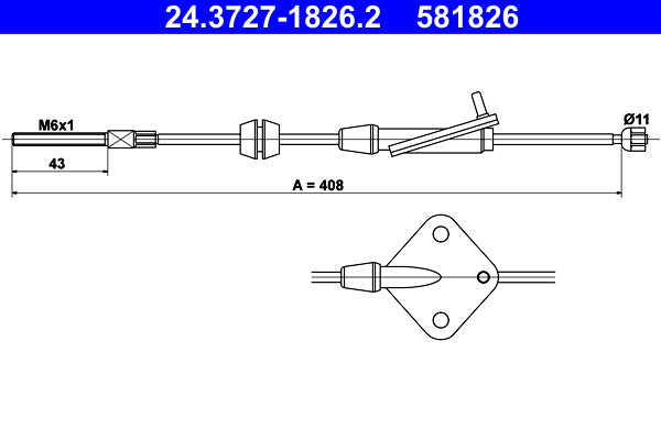 BOSCH 1987482238 Parking Brake Cable Pull