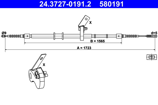 BOSCH 1987477734 Parking Brake Cable Pull