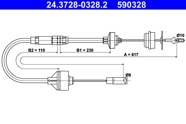 BOSCH 1987477064 Parking Brake Cable Pull