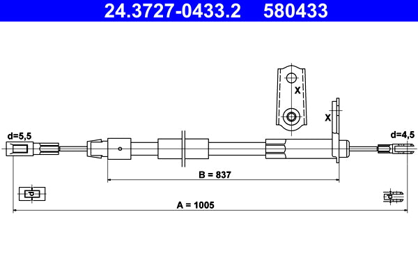 BOSCH 1987482384 Parking Brake Cable Pull