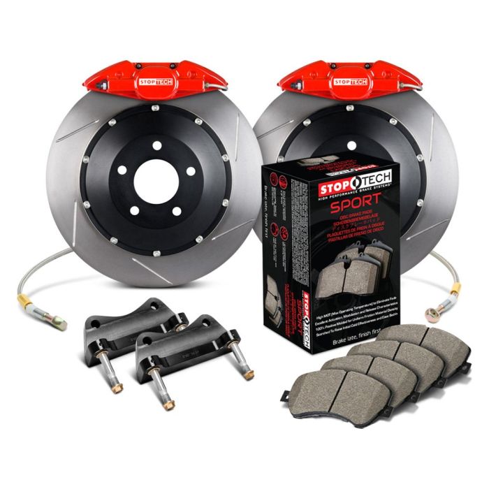 StopTech 83.843.002G.71 Sport Big Brake Kit - Rear - 345x28mm Slotted - ST-22 Red
