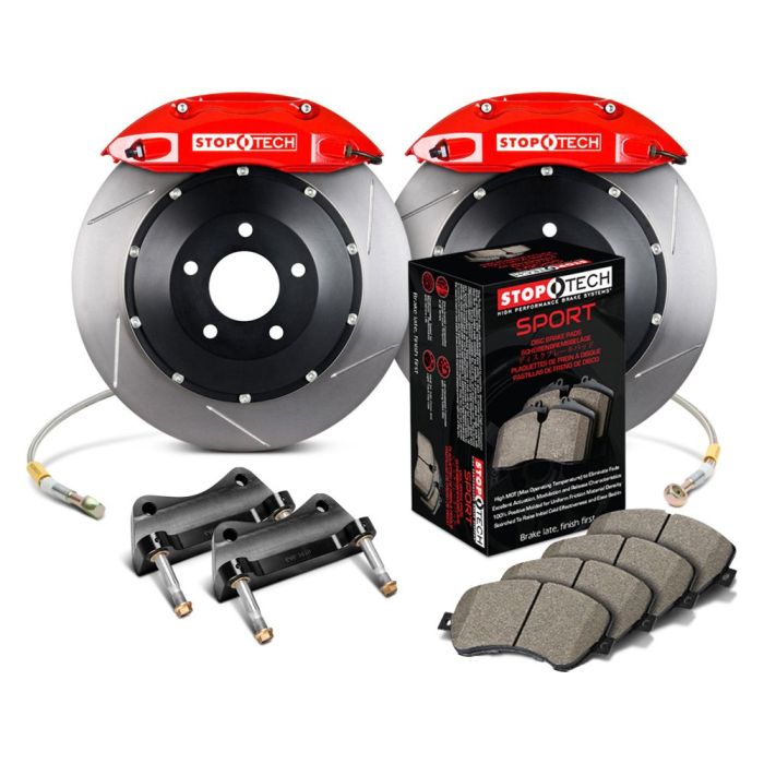StopTech 83.856.4600.71 Sport Big Brake Kit - Front - 332x32mm Slotted - ST-40 Red