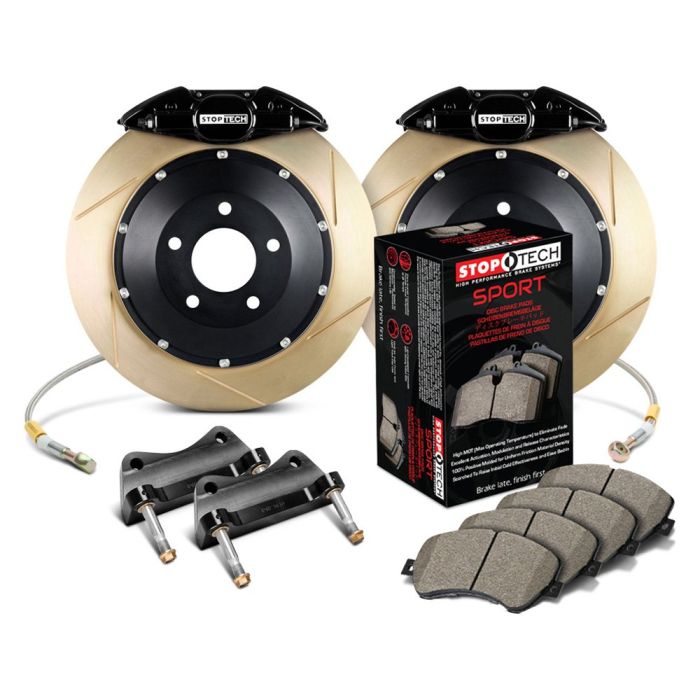StopTech 83.843.002G.53 Sport Big Brake Kit - Rear - 345x28mm Slotted & Zinc Coated - ST-22 Black