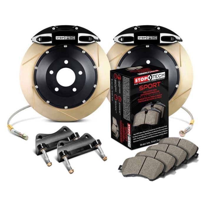 StopTech 83.508.0058.53 Sport Big Brake Kit - Rear - 380x32mm Slotted & Zinc Coated - ST-41 Black