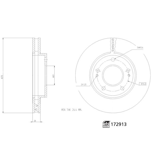 FEBI BILSTEIN FE172913 Brake Disc