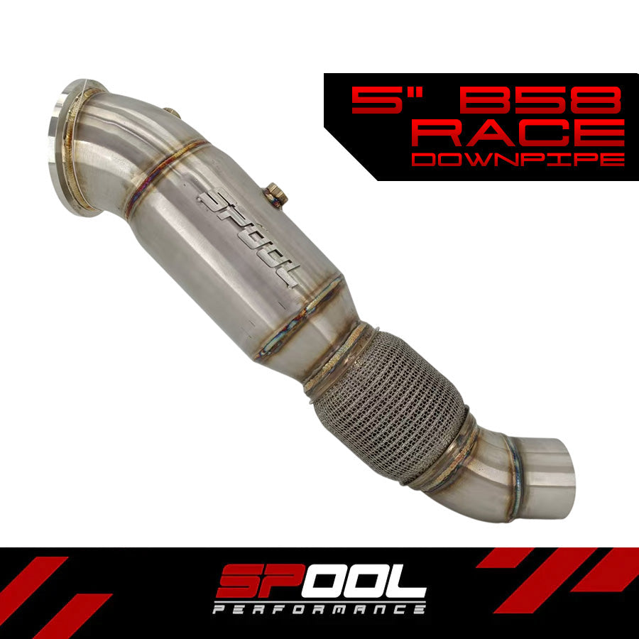 Spool Performance SP-B58-DP-5 B58 5 Inch Stainless Steel Downpipe Upgrade [Race Downpipes] | ML Performance Car Parts