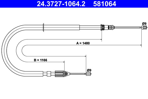 BOSCH 1987477556 Parking Brake Cable Pull