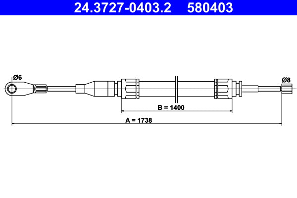BOSCH 1987477849 Parking Brake Cable Pull